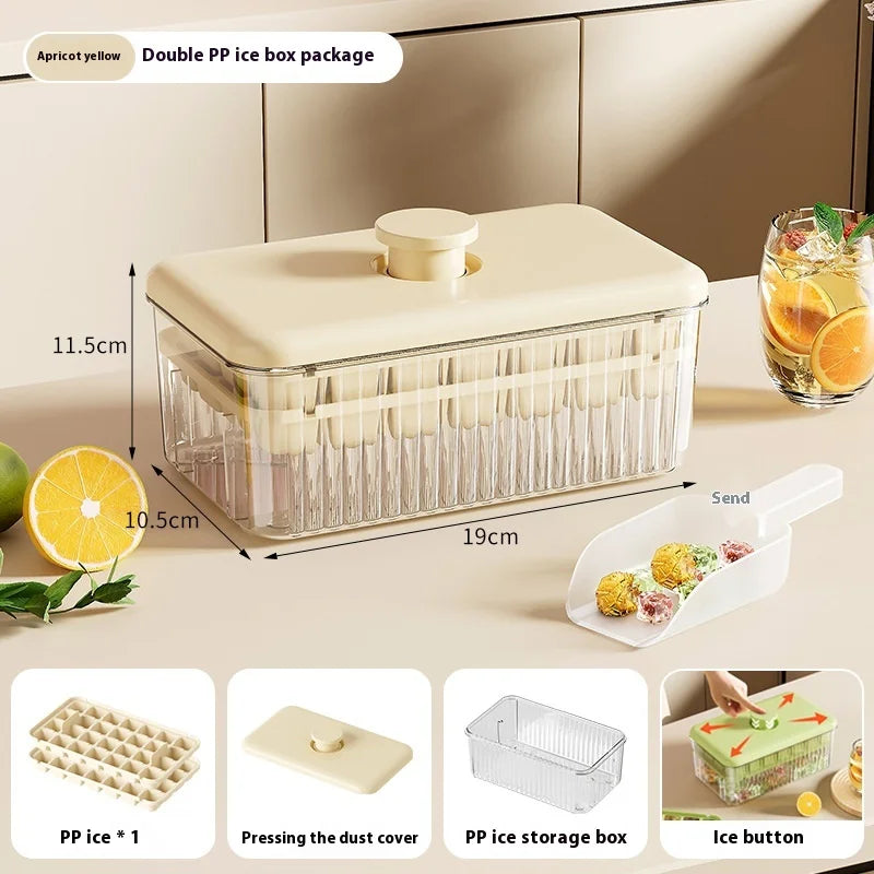 Press-to-Release Ice Cube Tray Large Capacity Food Grade Freezer Mold