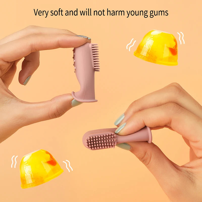 5PCS Baby Silicone Finger Toothbrush 360° Oral Care Brush