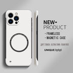 Magnetic Frameless Case for iPhone 15 14 13 12 11 Pro Max