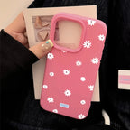 Cute Daisy Flower Case for iPhone 11 12 13 14 15 16 17 Pro Max