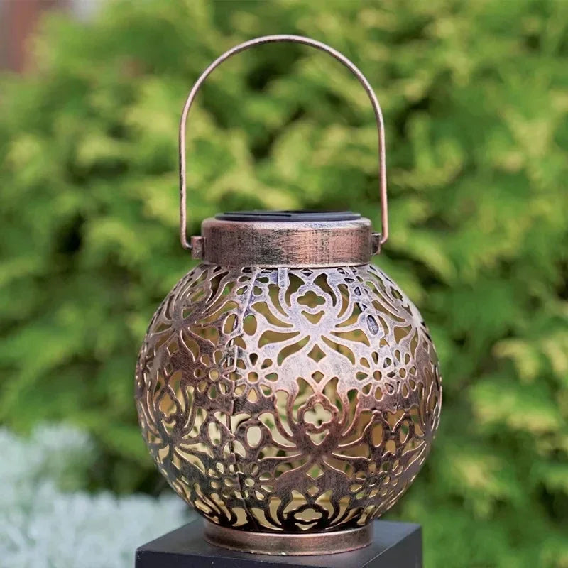 Solar LED Hanging Lantern Waterproof Outdoor Projection Garden Light Secondary image