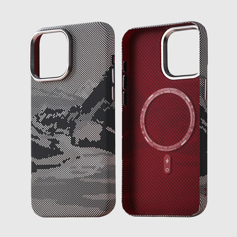 MagSafe Abstract Landscape Phone Case for iPhone 14 15 16 17 Pro Max