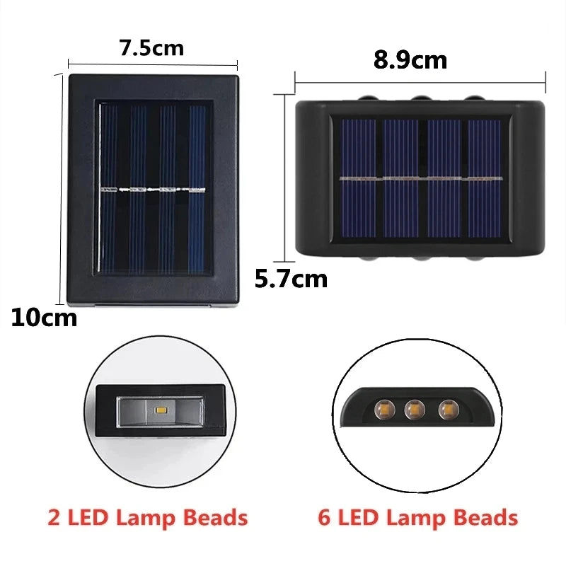 Waterproof Solar LED Outdoor Wall Light for Garden & Street Decor