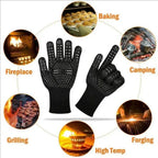 800°C Heat Resistant BBQ Gloves – Fireproof Oven & Grilling Mitts