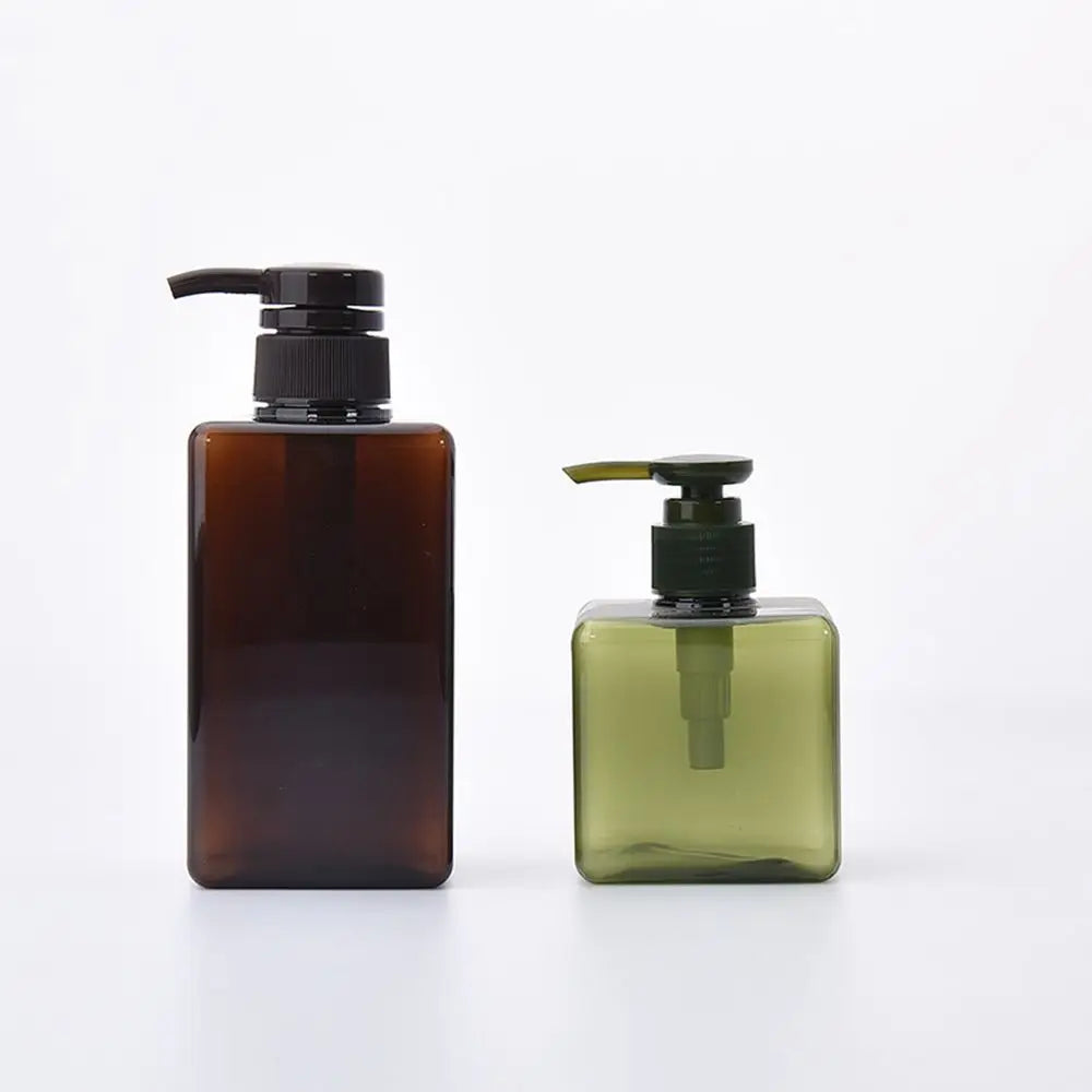 650ML Square Soap Dispenser Clear Liquid Shampoo & Lotion Pump Bottle