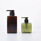 650ML Square Soap Dispenser Clear Liquid Shampoo & Lotion Pump Bottle