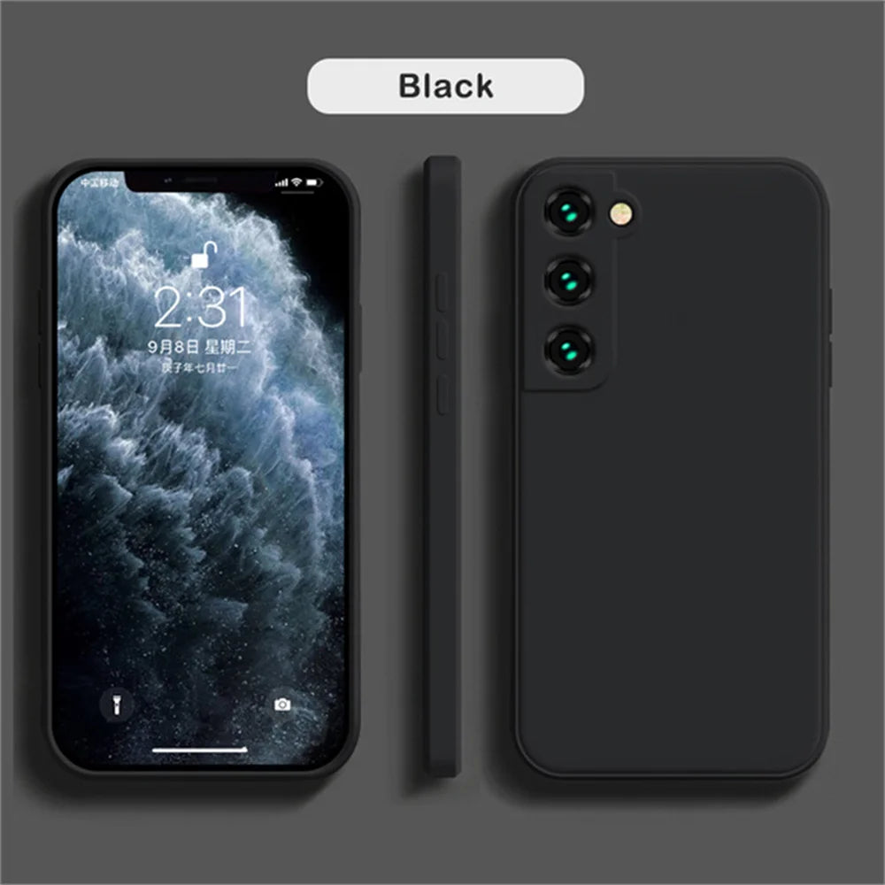 Luxury Liquid Silicone Case for Samsung Galaxy S20 S21 S22 S23 S24 S25