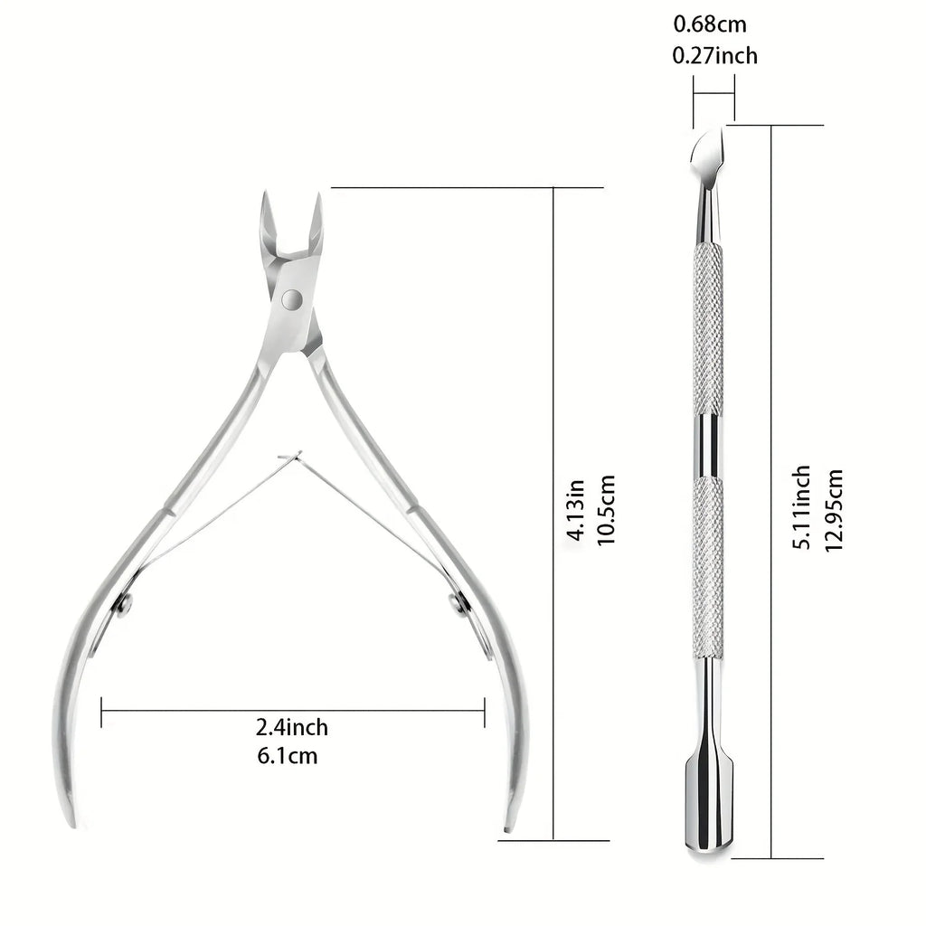 Stainless Steel Manicure Pedicure Tool Set Nail Cuticle Trimmer Kit