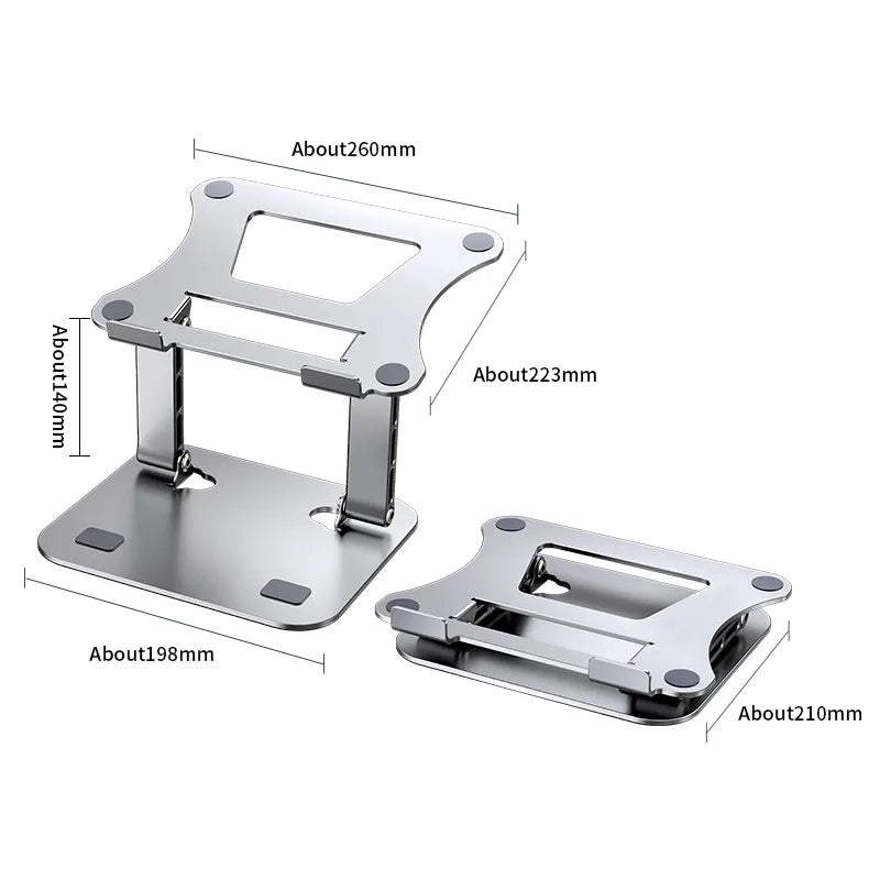 Phone tablet stand: adjustable aluminium alloy folding laptop stand Main image