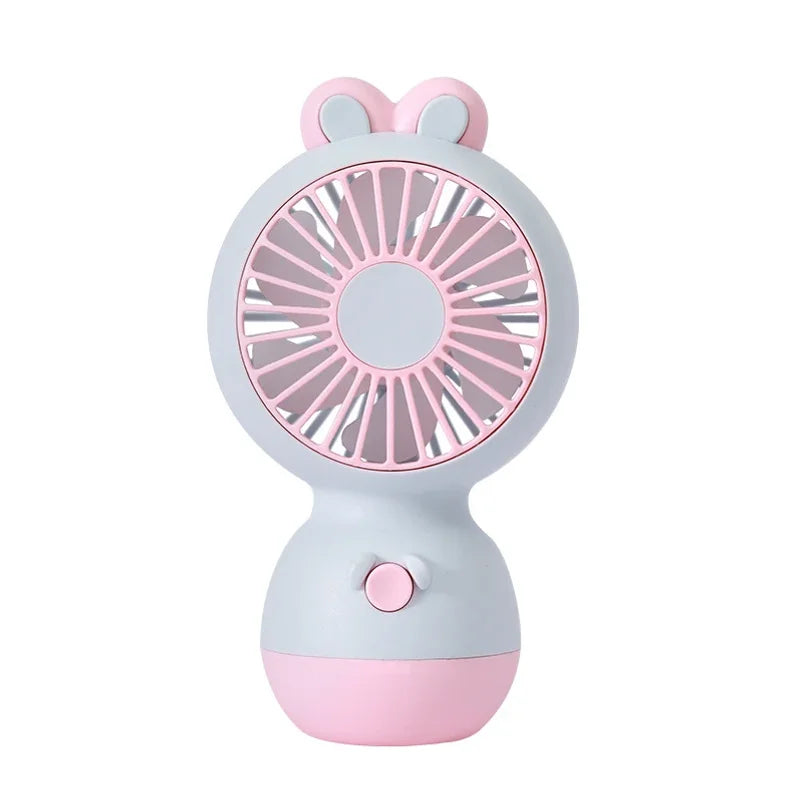 Cute Rabbit Ear Mini Fan UK USB Rechargeable Kids Desk Fan