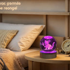 3D Butterfly Cat Crystal Ball Night Light LED Lamp