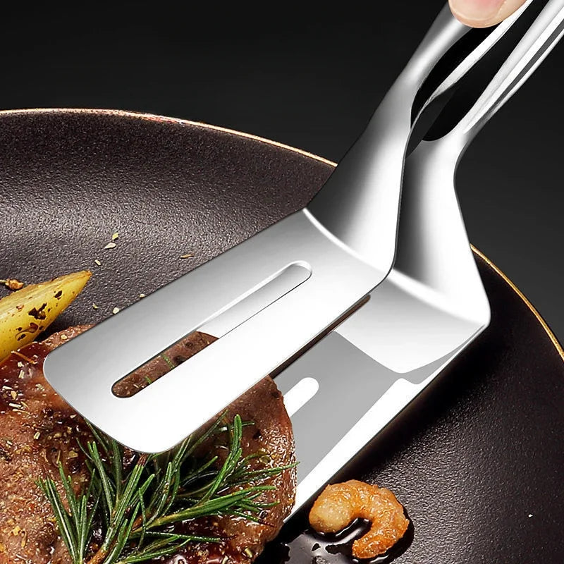 304 Stainless Steel Kitchen Tongs UK Steak BBQ Food Clip Tool Main image