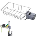 Kitchen Sink Drain Rack Faucet Sponge & Soap Storage Organizer