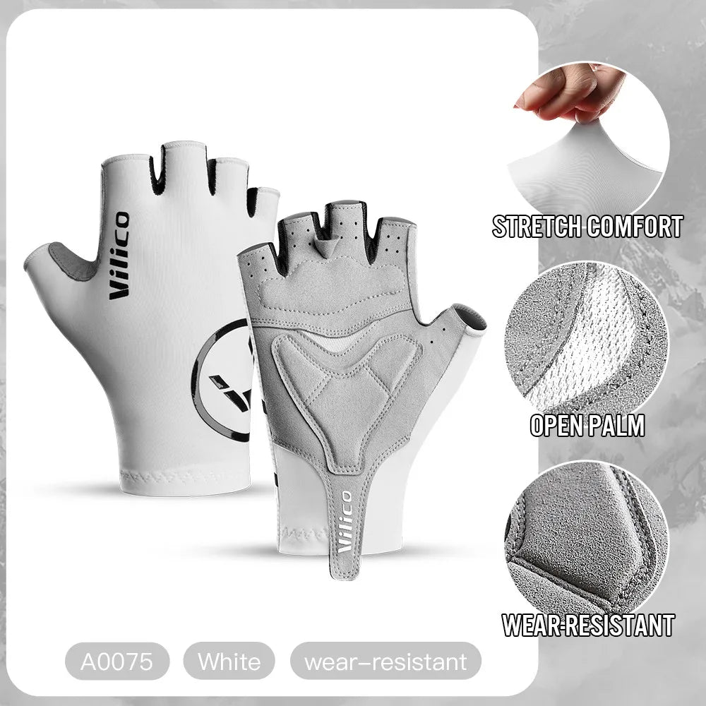 Half Finger Cycling Gloves Anti Slip MTB Road Bike Breathable