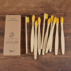 10PCS Bamboo Toothbrush Set Soft Charcoal Bristle Eco Dental Care