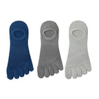 Men’s Toe Socks Breathable Anti Sweat Casual Finger Socks 3 Pairs