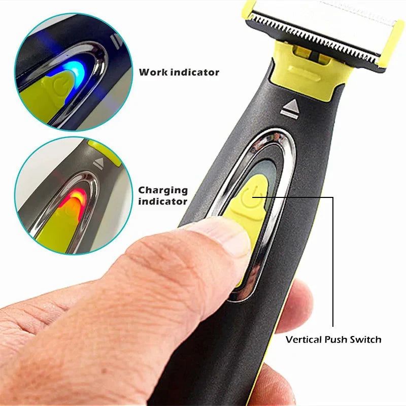 MLG Electric Shaver Cordless Body Trimmer USB T Blade Beard Razor Unisex
