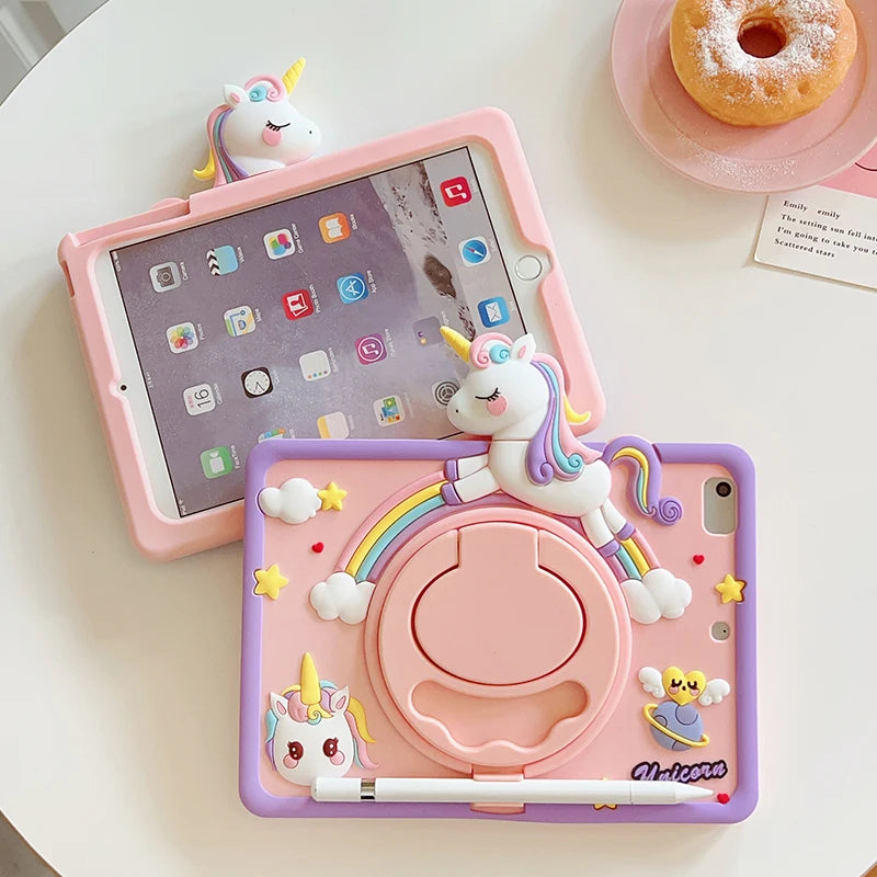 Cartoon Horse iPad Case A19 A16 12th 10th Air 4 5 Pro 11 Cover