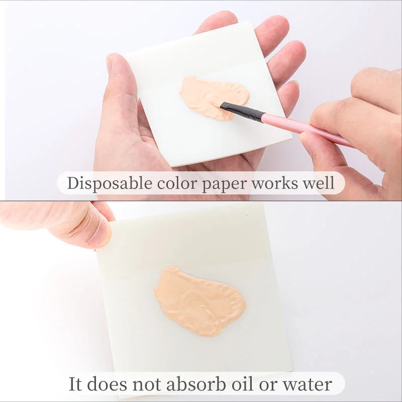 50Pcs Gel Nail Polish Palette Paper Disposable Nail Art Mixing Tool