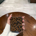 Retro Leopard Print Plush Case for Motorola Razr 70 60 50 40 Ultra