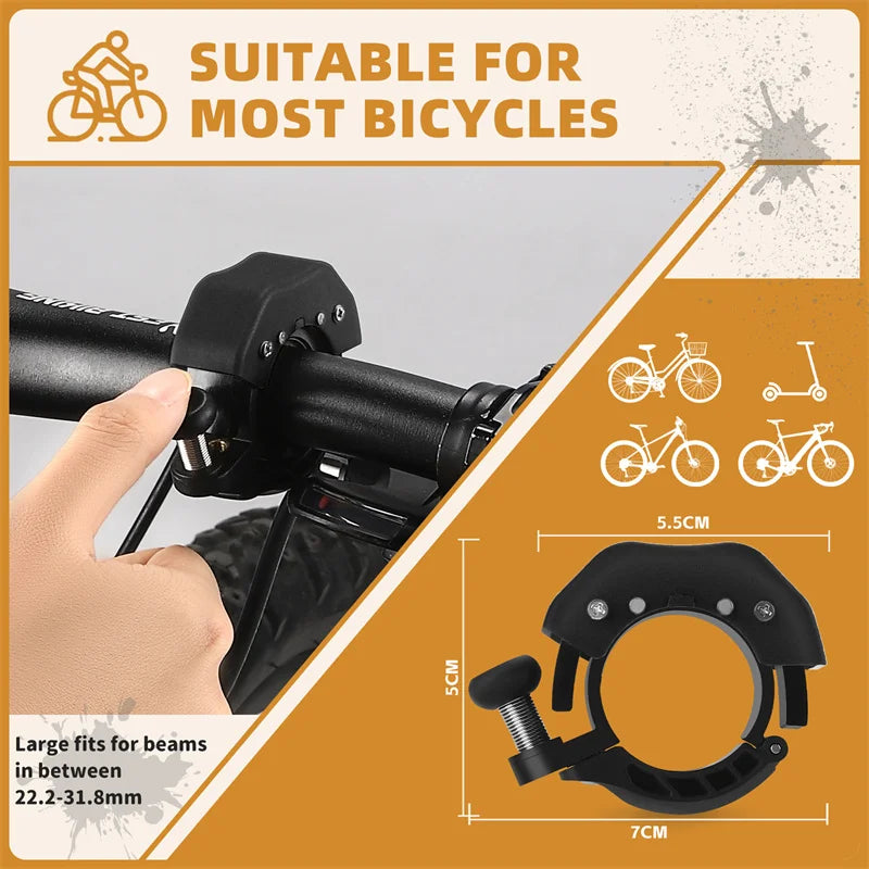WEST BIKING Aluminum Bike Bell 85dB Loud Handlebar Warning Horn
