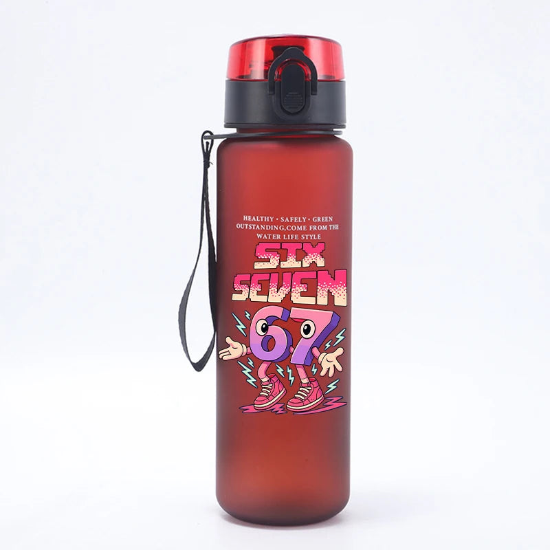 67 Six Seven Cartoon Kids Water Bottle Sports Cup