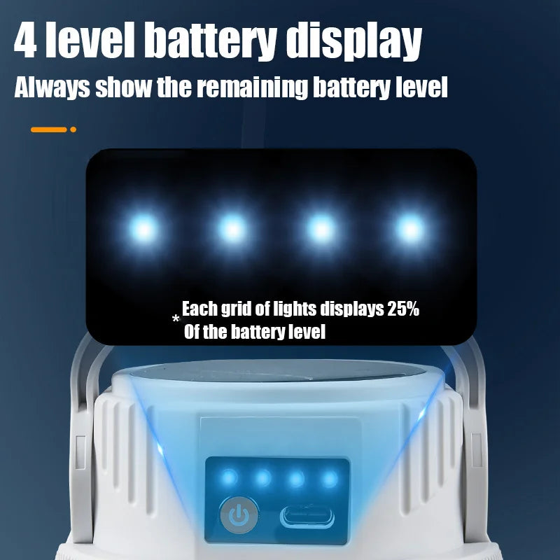 Solar Camping Light Waterproof LED Tent Lantern