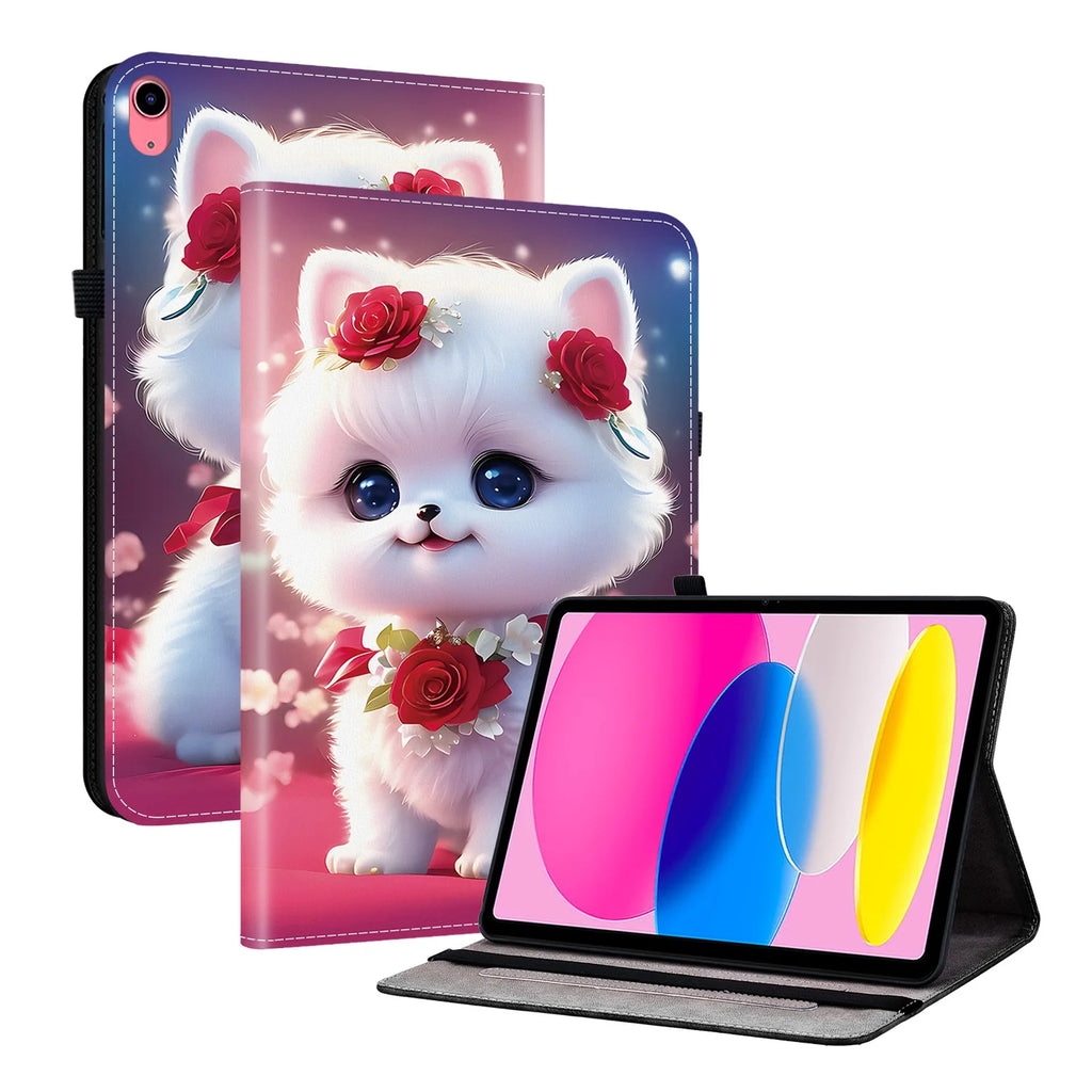 Leather Flip Case for iPad Air 11 13 A16 11th Pro 11 Mini 6 Cover