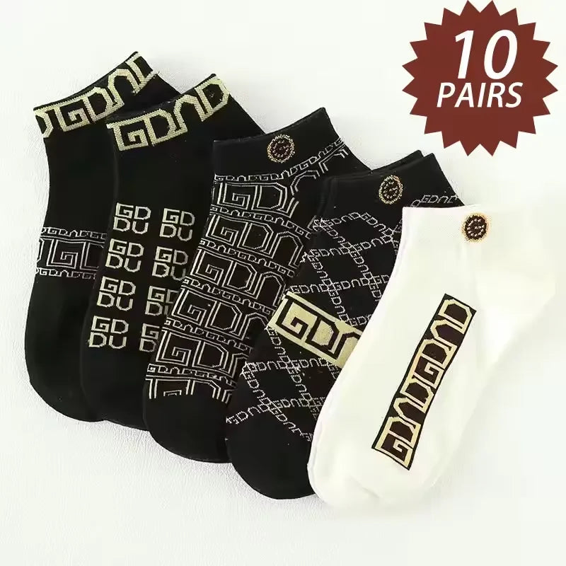 Men's Thin Breathable Low Cut Socks 5 to 10 Pairs Anti Odor Moisture Wicking