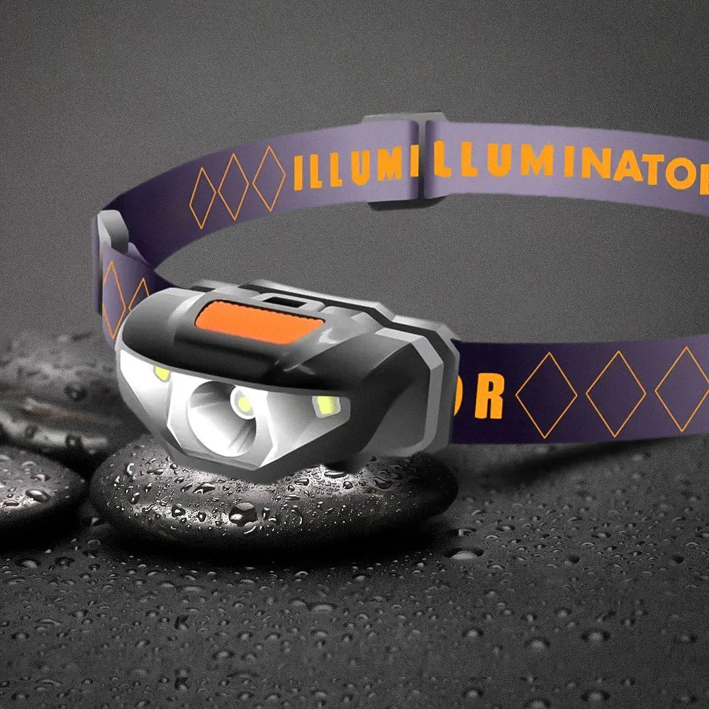 Mini Waterproof LED Headlamp 3 Modes Head Light
