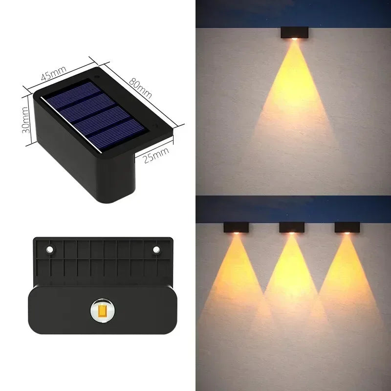 Waterproof Solar Wall Lights for Garden, Fence & Pathway Decor