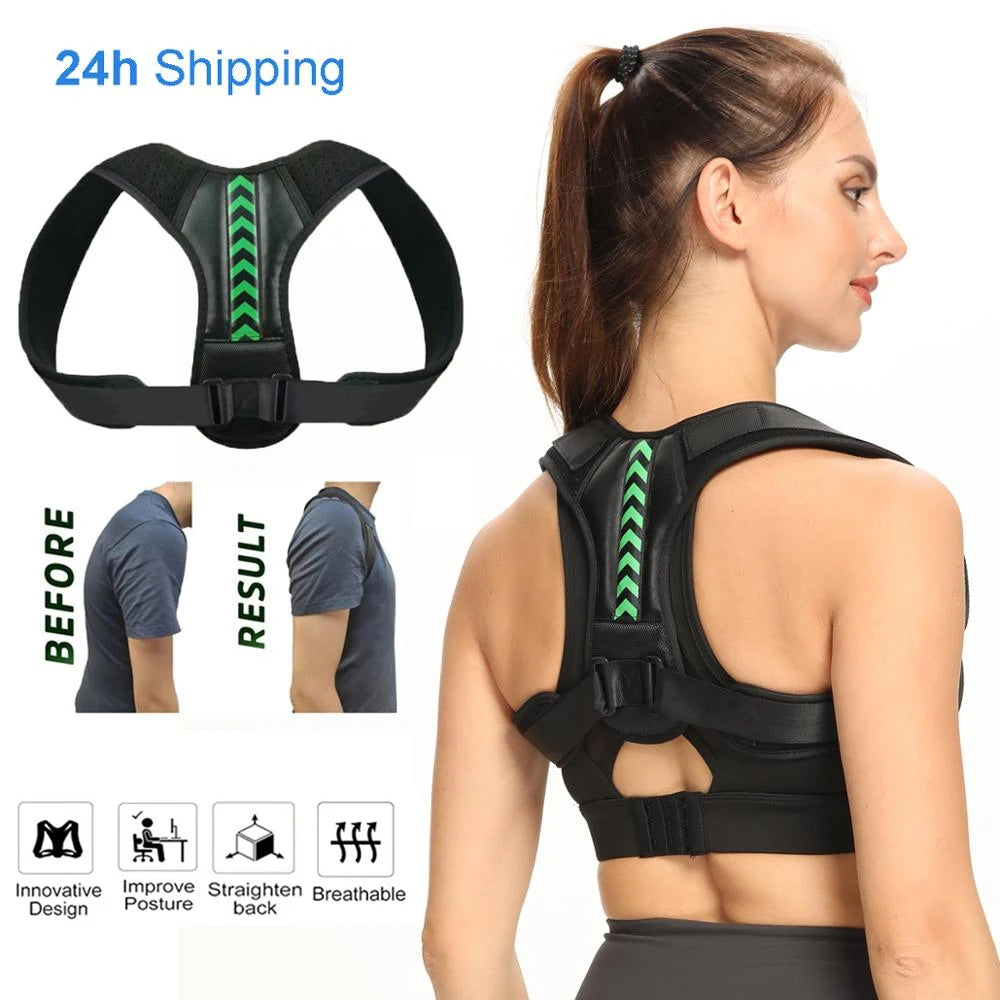 Posture Corrector Belt Adjustable Back Brace Shoulder Support Secondary image