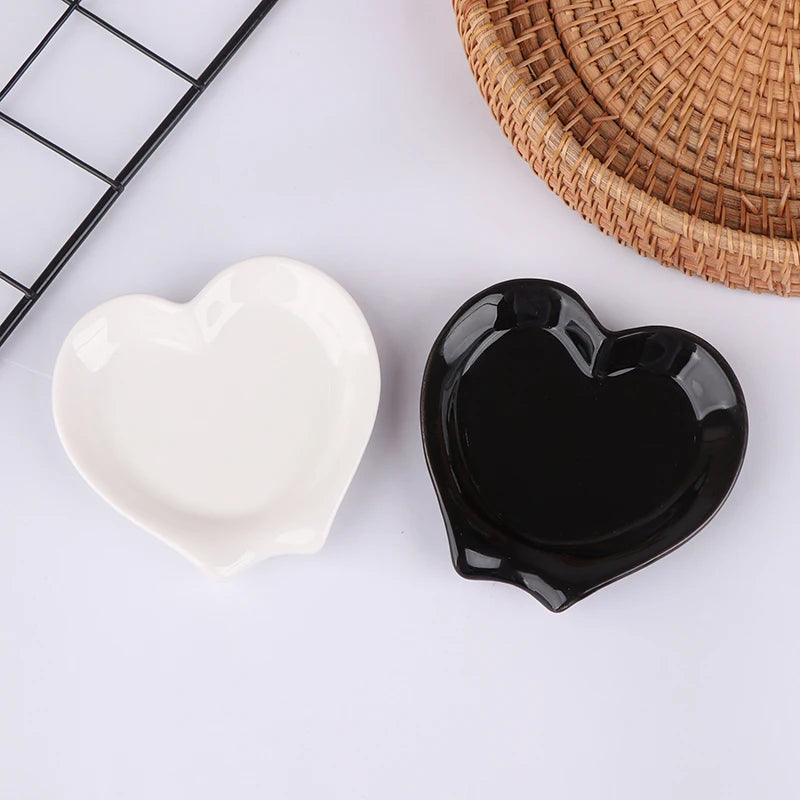 Heart Shaped Ceramic Spoon Rest Utensil Holder Secondary image