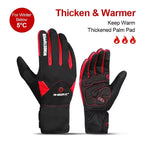 Winter Cycling Gloves Waterproof Touchscreen Fleece Thermal Bike