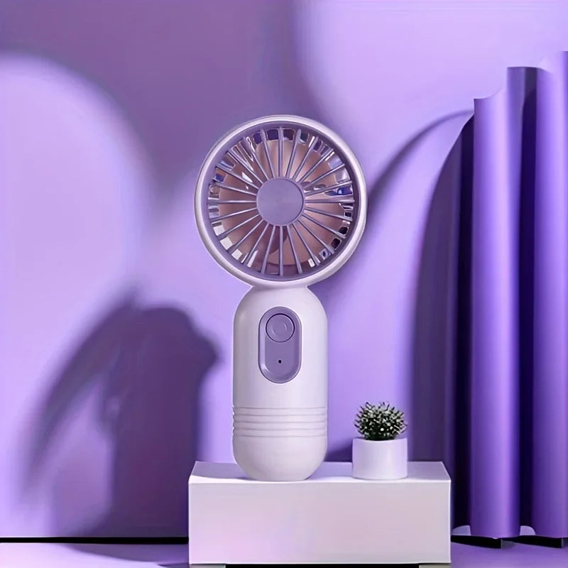 USB Rechargeable Mini Handheld Fan 3-Speed Portable Fan