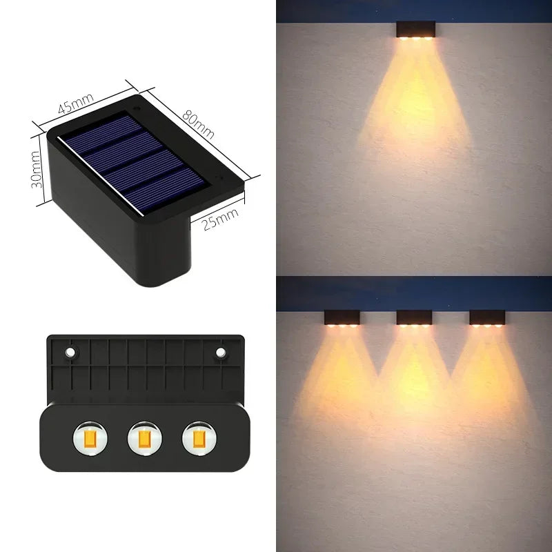 Waterproof Solar Wall Lights for Garden, Fence & Pathway Decor
