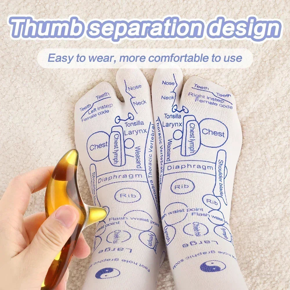 Acupressure Foot Massage Socks for Tired Feet & Reflexology Care