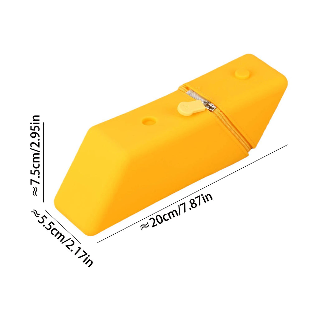 Silicone Pencil Case Large Capacity Gradient Stationery Organizer