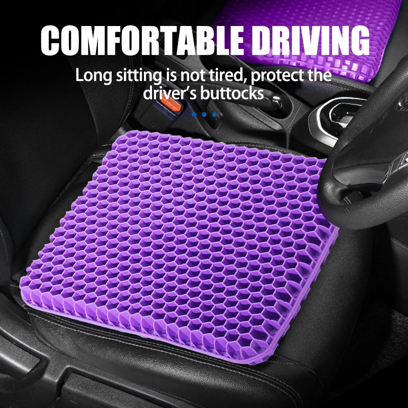 Honeycomb Gel Seat Cushion Decompression Back Sciatica Car Wheelchair