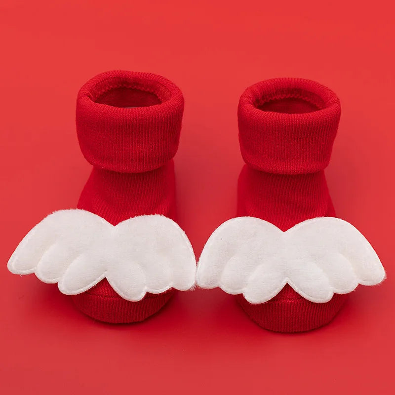 Baby Anti-Slip Socks UK – Cute Bow & Lion Toddler Slippers