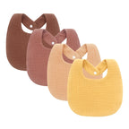 4PCS Muslin Baby Bibs Soft Cotton Burp Cloth Set for Newborns