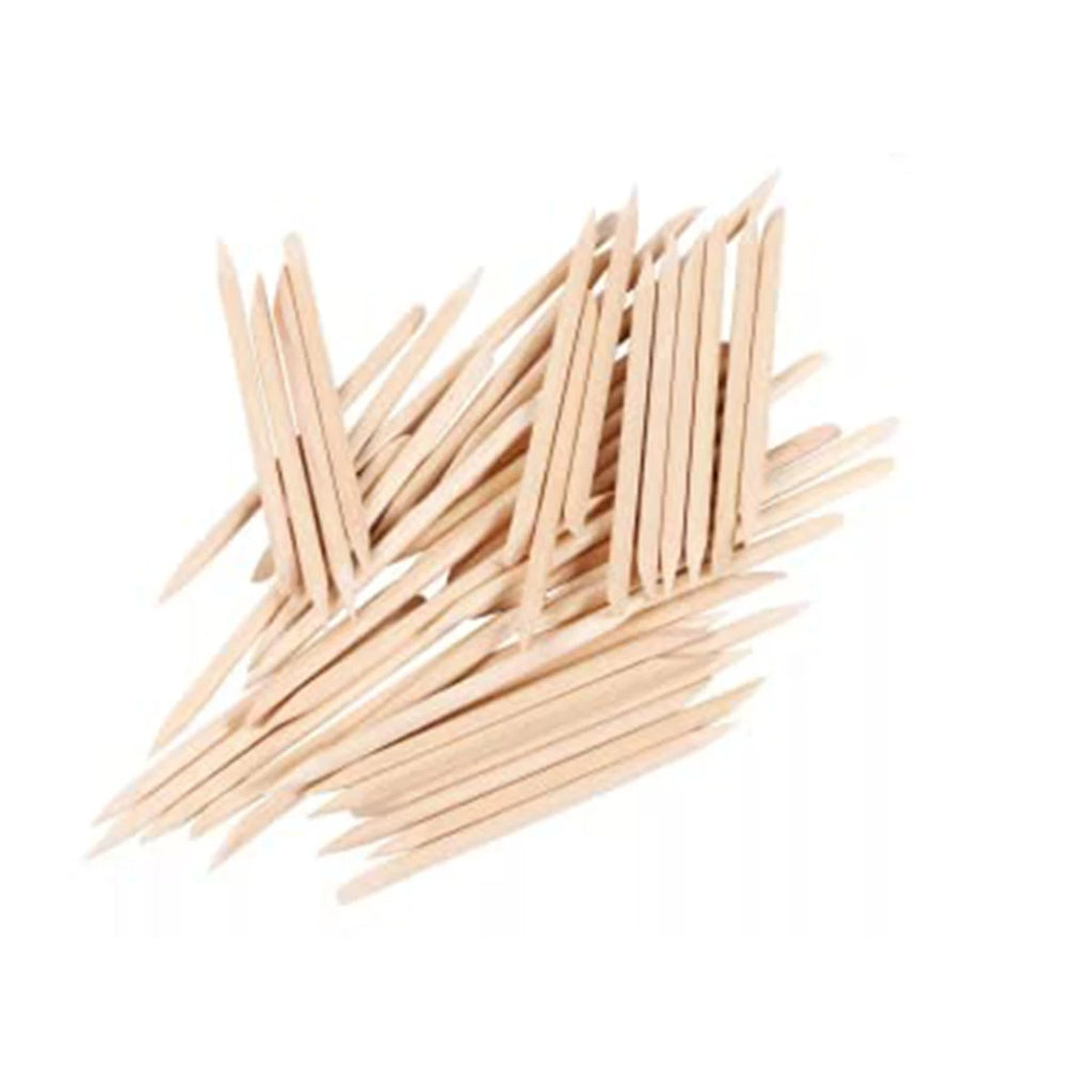 Orange Wood Cuticle Sticks Double Ended Nail Manicure Tools
