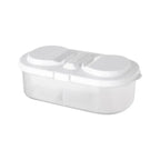 Double Compartment Food Storage Box Sealed Plastic Snack Lunch Container