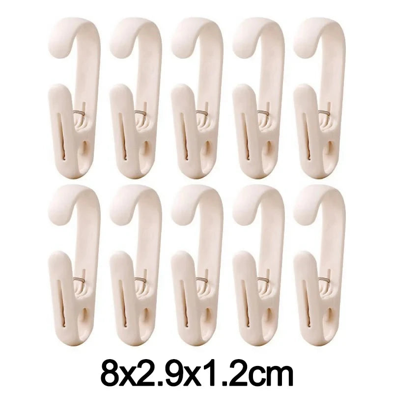 10Pcs Multifunctional Clip Hooks Hanging Storage Clips for Home