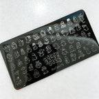 MouTeen263 Nail Stamping Plate Cursive Letter Nail Art Template