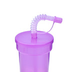 Neon Sipper Cups Reusable Spill Proof Cups with Lid & Straw