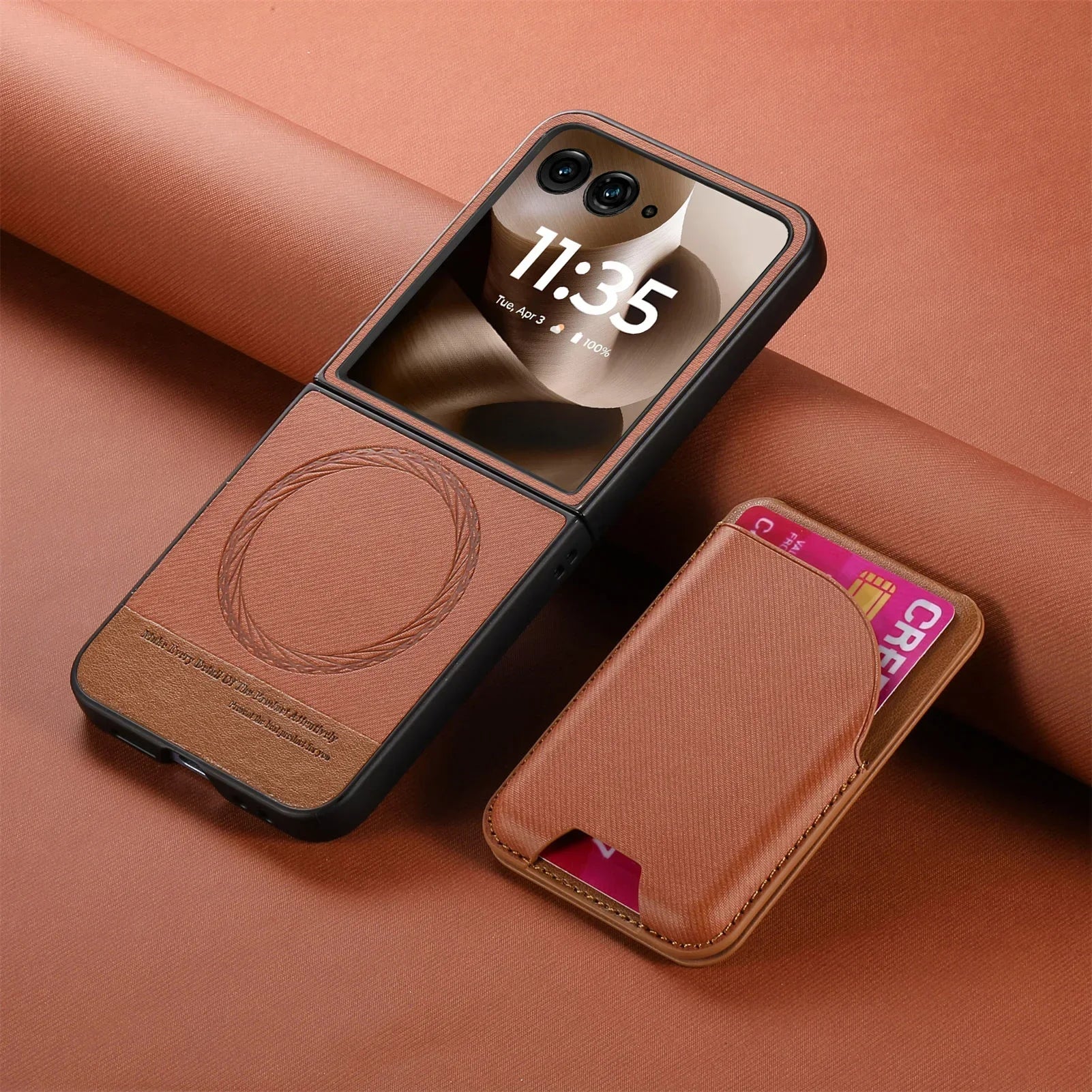Magnetic Leather Wallet Case for Motorola Razr 60 50 40 Ultra