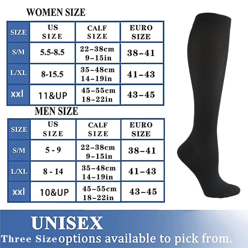 Compression Socks Varicose Veins Anti Fatigue Flight Running Travel UK