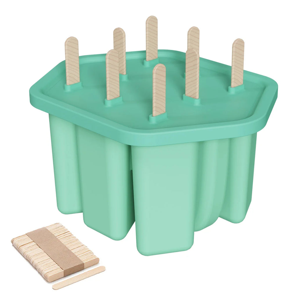 8 Holes Silicone Popsicle Mold – Reusable Ice Pop Maker Tray Easy Release