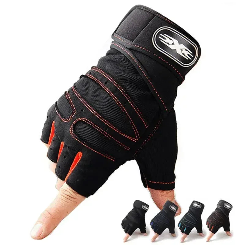 Weight Lifting Gloves Workout Gym Wrist Wrap Half Finger Men Women Pro